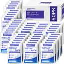 50 Pack - Instant Cold Packs - Instant Ice Packs for Injuries | Disposable Cold Compress Ice Pack for Pain Relief, Swelling, Inflammation, Sprains, Toothache - Cold Pack for Athletes