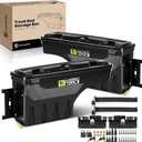 YHTAUTO Set of 2 Truck Bed Storage Tool Box Lockable Compatible with 2007-2018 Chevrolet Silverado & GMC Sierra 1500 2500 3500 3500HD, Without Bed Rail Storage, Swing Waterproof Wheel Well Toolbox (Driver and Passenger Side)