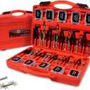 AKM 338Pc Thread Repair Kit, HSS Drill Helicoil Repair Kit SAE&Metric1/4" 5/16" 3/8" 7/16" 1/2" M5 M6 M8 M10 M12 Kit with Thread Gauge