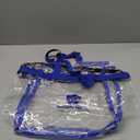 Medium clear bag , blue straps, 10 pack