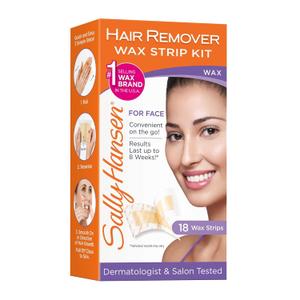 Sally Hansen Wax Kit Strip Kit 18 Count, Gentle, Vegan Formula, Includes Vitamin E and Pumpkin Seed (Package May Vary)