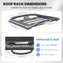 Roof Basket,Anti-Rust Aluminum Roof Basket,Universal Rooftop Cargo Carrier,Suitable for roof Racks, Equipped with crossbars,50"x37.8"x6",200lb Supports,Black
