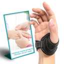 FORTEMOTUS CMC Thumb Brace - Comfortable Nylon Thumb Splint for Mild CMC Joint Pain Relief, Osteoarthritis, Tendonitis, CMC Joint Thumb Arthritis Support Brace for Women Men, Black, Right, Large