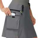 20" Women's Hiking Cargo Skorts Skirts with Zipper Pockets Knee Length Golf Tummy Control Quick Dry Long Skort (X-Large, Dark Gray)