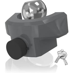 DEEAGLE Trailer Locks Ball Hitch, Heavy Duty Trailer Hitch Locks Fits 2 Couplers, Anti-Theft Ball Hitch Lock for RV Travel Trailer, Grey