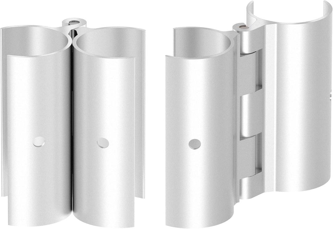 2 Pack Aluminum Snap-On Hinge for PVC Doors Vents or Gates,Perfect for Door Hinges for PVC Built Items (1.23 Inch/31mm)
