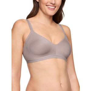 Warner's Womens Blissful Benefits Women's Underarm-Smoothing with Seamless Stretch Wireless Lightly Lined Comfort Bra (Medium, Mink)
