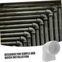 Veemoon Plastic Drain Pipe Adapter for Rain Gutter Downspout 2-Pack Square to Round Downspout Connector for Residential and Villa Water Drainage Easy Installation Weather Resistant