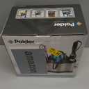 Polder Style Station, Organization for Styling Tools: Hair Dryers,Curling Irons, Straighteners, Brushes, Hang Over Towel Rack, Store Undersink or in Drawer, Black and Silver