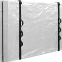 TICONN Mattress Bags for Moving, Heavy Duty Queen Mattress Cover Storage Bag with Full-Around Handle and Adjustable Buckles (Clear, Queen)