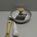 SENSARTE Nonstick Ceramic Frying Pan with Lid 8/9.5/10/11/12.5 Inch Omelet Pan Skillet, Free of Intentionally Added PFAS/PTFE Non-toxic Chef's Pan Induction Compatible Pan, Heat Resistant Handle