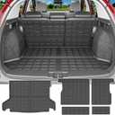 powoq Cargo Mat Compatible with 2016-2022 Honda HRV Trunk Mat Cargo Liner Back Seat Protector TPE Replacement for 2016 2017 2018 2019 2020 2021 2022 Honda HRV Accessories (Trunk Mat+Backrest Mats)