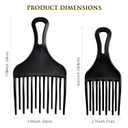 2 Pieces Afro Comb Set - Large and Small Double Fist Detangler for Wigs, Braids and Hair Styling Tool for Men and Women