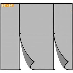 Yotache Magnetic Screen Door Fits 96" x 80" Height Doors, Actual Screen Size 98" W x 81" L, Double-Sided Opening Screen Reinforced Mesh with Strong Magnets for Garage & Sliding Door Black