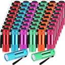 200 Pcs Mini Flashlights Bulk, Bright Aluminum Handheld Flash Light with Lanyard, Small LED Flashlights for Kids Night Reading Emergency Hurricane Camping Hiking Party Favors