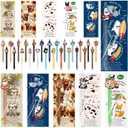 Sayglossy 25 Set Inspirational Pens Gifts Bulk Positive Animal Ballpoint Pens with Bookmarks Cute Employee Appreciation Gift for Reading Party Prize Teachers Nurse Coworker Team Staff Office Supplies