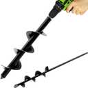 Auger Drill Bit for Planting  3.5" x 16" and 1.6" x 16.5" Garden Auger Drill Bit for Cordless Drill,Efficient Planting Auger for Bulbs,Flowers,and Vegetables