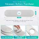 DEJUPE Stone Faucet Mat for Kitchen Sink – Diatomite Fast-Drying Stone Tray, Faucet Mat Sink Splash Guard, Decorative Sink Protector for Kitchen Bathroom Counter [Light Grey, 17.7''x3.9'']