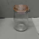 Amzcku Wide Mouth Vintage Mason Jars with Airtight Lid 32oz, Canister Quart Jars for Kitchen Storage - for Coffee, Sugar, Beans 6 Pack