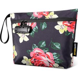Smell Proof Bag, Odor Proof Bag with Combination Lock, Durable Smell Proof Container with Carbon Lining, Secure Odorless Travel Pouch for Home & On-the-Go 