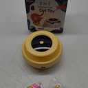 ORSDA Cat Toys 2-in-1 Interactive Cat Toys for Indoor Cats, Automatic Cat Toy Balls, Ambush Feather Kitten Toys with 6pcs Feathers, Dual Power Supplies, Adjustable Speed, Auto On/Off (Butter Yellow)