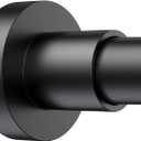 BRIOFOX Shower Curtain Rod Adjustable 18-50 Inch, Stainless Steel Spring Tension Shower Rod No Drilling Non Slip, Matte Black