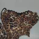 SHENHE Women's Leopard Print Cami Tops Lace Bow Crop Camisole Going Out Spaghetti Strap Tank Top XS