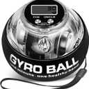 Torque Ball Hand Exerciser, Grip Strength Trainer, Forearm Strengthener, Hand Strengthening Devices,Wrist Power Gyro Ball,Wrist Strengthener, Finger Exerciser with Auto-Start LED Lights and Digital Display