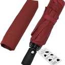 SY COMPACT Travel Umbrella Windproof Automatic Umbrellas-Factory Outlet umbrella (red)