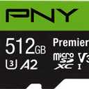 PNY P-SDU512V32100PX-GE 512GB Premier-X Class 10 U3 V30 microSDXC Flash Memory Card, Black