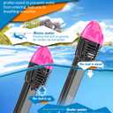 QingSong Full Face Snorkel Mask for Adults, Snorkeling Gear with Camera Mount, 180 Degree Panoramic View Snorkel Set Anti-Fog Anti-Leak (Large-X-Large, 2 Pack - Black+Pink)