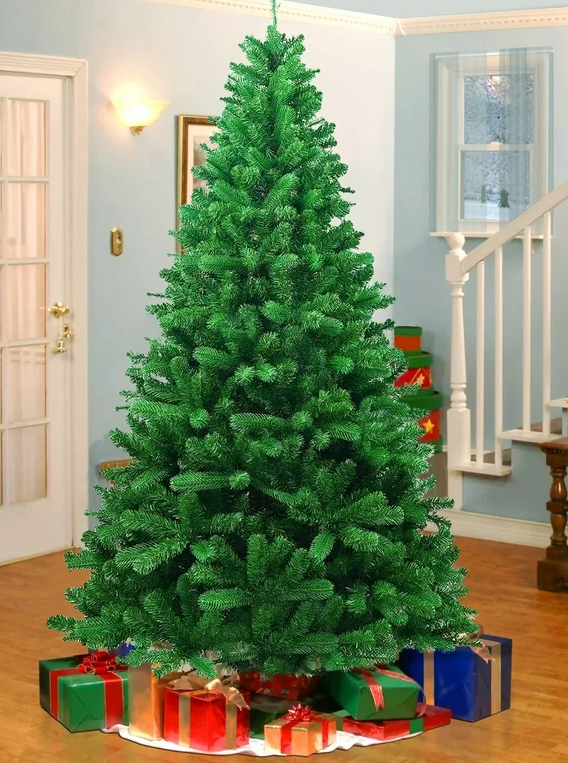 WOLYKIER 5Ft Artificial Christmas Tree Holiday Decorations Xmas Tree with Foldable Stand for Home Party Decoration with 500 Branch Tips Decor for Indoor Use