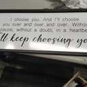 FZMHASLWW I Choosing You Sign Wall Art, 32"×12", Black