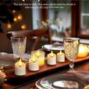 Homemory 12Pack Timer Flameless LED Votive Candles, Realistic 3D Flickering Flameless Candles, Long Lasting Battery Operated Tealight, for Thanksgiving Day, Christmas, Wedding Decor-White Base