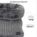 Winter Neck Warmer for Men Women Ski Neck Gaiter Scarf Thick Lined Windproof Scarves