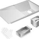 6 x Grease Tray with Catch Pan and Foil Liner, Adjustable Drip Pan for 3/4/5 Gas Grill Models from Dyna Glo, Nexgrill, Expert Grill, Kenmore, Charbroil, BHG and More Grill Replacement Parts.