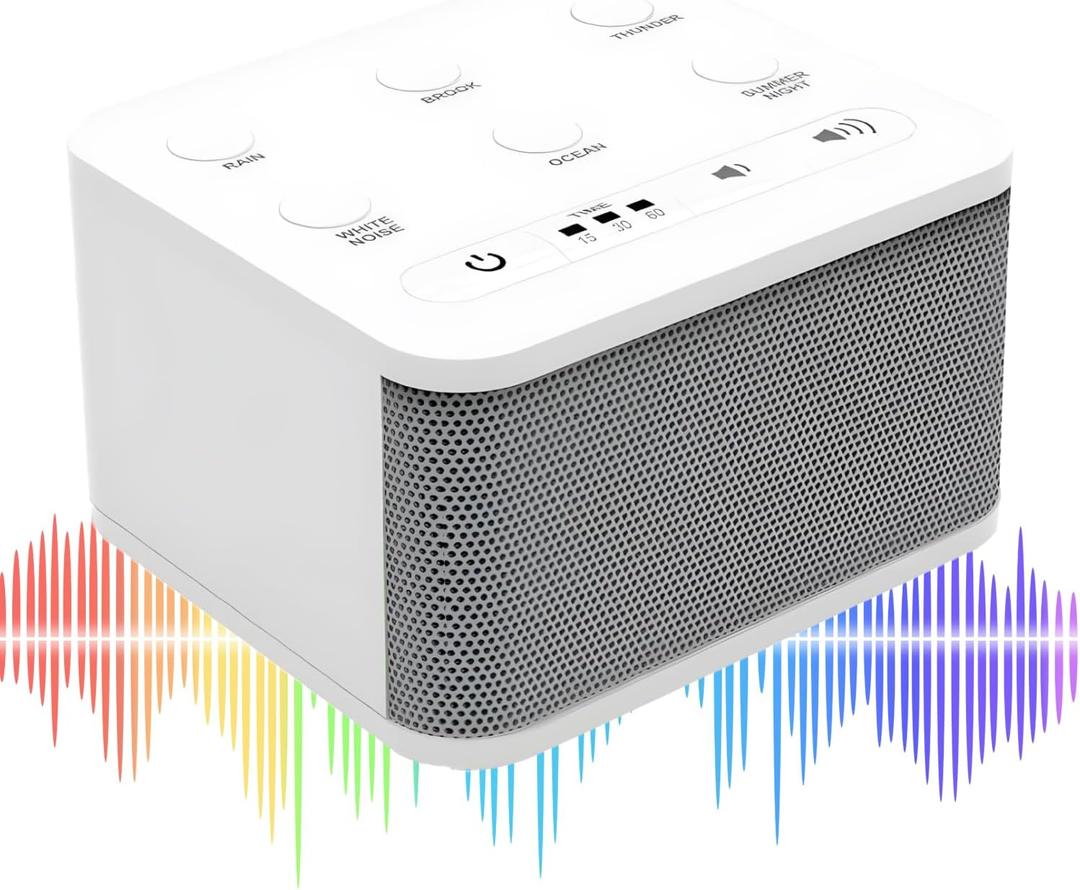 Big Red Rooster Sleep Sound Machine - White Noise Device for Kids and Babies with Rain and Nature Sounds - Portable Noise Cancellation for Nap Time, Bedroom, Nursery, or Office - 4x4x3 in