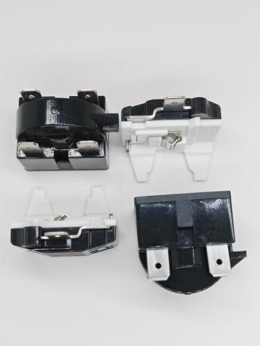 (2 Set) QP2-4.7 4 Pin Refrigerator Starter PTC Start Relay 6750C-0005P Refrigerator Overload Protector Compatible with Kenmore Vissani LG Refrigerator Compressor for Fridges Wine Coolers