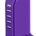 iPhone Charger Fast Charging Upoy, Multi Device USB Charging Station, 6 Ports USB Blocks, Power Adapter 1 USB C + 5 USB A Ports, Kawaii Electronics Accessories, Essentials for Travel, Vacation, Home