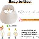 2 Pack Beige Small Lamp Shades for Table Lamps, 6" Top x 10" Bottom x 7" High Barrel Lampshades, Linen Fabric Lamp Cover Replacement, Spider Fitter for Harp and Adapter, 6x10x7 Inch Retro Decor(Beige)
