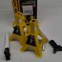 YELLOW JACKET Car Jack Stands 3 Ton with Double Locking and Large Foot Base for Lifting SUVS, Heavy Duty Steel, 6600 lb Capacity, 1 Pair, Yellow