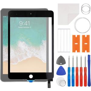New Touch Screen Digitizer Replacement for iPad Mini 4 2015 A1538 A1550 with OCA Adhesive Repair Tools Kit-No LCD Screen