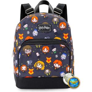 Harry Potter Mini Backpack - 10" Exclusive Woven Small Backpack with Front Pocket | Adjusts to Fit Adults, Teens, Kids
