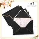 Mimorou 100 Pcs A7 Invitation Envelopes for 5" x 7" Cards V Flap Foil Border Luxury Self Adhesive Mailing Envelopes for Wedding Baby Shower Bridal Birthday One Silly Goose Party(Black, Gold)