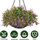 3PCS 16 Inch Round Hanging Basket Liners Fabric Hanging Plant Liners Non-Woven Planter Liners Black Felt Liners Replacement Inserts for Hanging Baskets Outdoor Plants - Avoid Bird Nesting