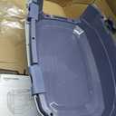 Amazon Basics 2-Door Top-Load Hard-Sided Pet Travel Carrier for Cats and Small Dogs, 19" L x 12.6" W x 10" H, Gray & Blue