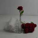 Pickmesh 6 Sets Red Rose Centerpieces for Table 6 Artificial Velvet Flower with 6 Glass Vases Fake Red Rose Flower Centerpiece for Wedding Arrangement Party Home Decoration