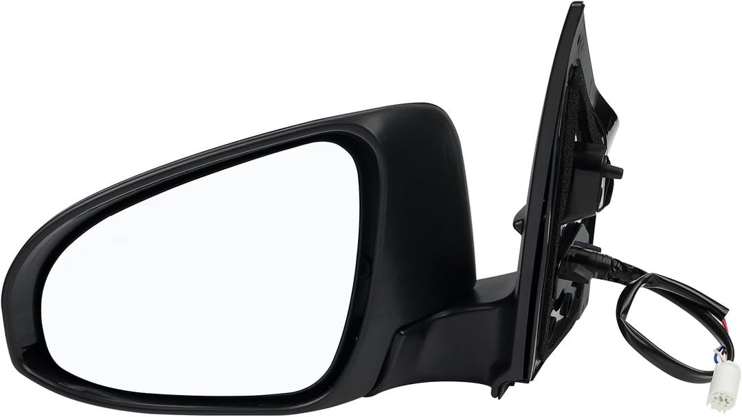 Driver Side Mirror Assembly Compatible with Toyota Corolla 2014-2019 Non-heated Power Adjustable Glass Replace 8794002F20, 8794002F21, TO1320293, 8794002941 Black (3Pin Left)