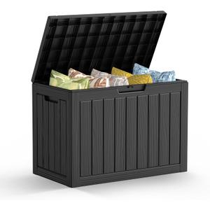 Mars Villa 45 Gallon Outdoor Storage Box, Resin Deck Box Waterproof, Storage Chest for Outside Patio Furniture Cushions, Pool Supplies, Garden Tools, UV Resistant and Weatherproof, Black Mars Villa 45 Gallon Outdoor Storage Box, Resin Deck Box Waterproof, Storage Chest for Outside Patio Furniture Cushions, Pool Supplies, Garden Tools, UV Resistant and Weatherproof, Black