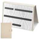 Flutesan 1 Pcs Beige Knitting Pattern Holder, Fold up Cross Stitch Knitting Chart Keeper with 4 Pcs Replacement Magnets, Cross Stitch Accessories Supplies, Unfolded Size 13.2 x 9 Inch